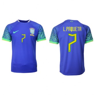Brasilien Lucas Paqueta #7 Borta Kläder VM 2022 Kortärmad